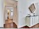 Hallway features built-in cabinets, stylish decor, and access to other rooms at 676 Mcbride Rd, Fayetteville, GA 30215