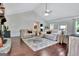 Bright living room featuring hardwood floors and comfortable seating at 676 Mcbride Rd, Fayetteville, GA 30215
