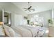 Inviting primary bedroom with bright windows, fan, and sitting area at 4180 Pineset Dr, Alpharetta, GA 30022