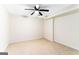 Basement bedroom featuring carpet and ceiling fan offering a comfortable retreat at 2145 Venesa Cir, Austell, GA 30168