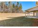Expansive backyard with a mix of grass and sandy areas backing up to a wooded area at 279 Deer Creek Run # 4, Moreland, GA 30259