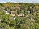 An aerial shot showcases lovely townhomes in a tree-filled community at 5599 Fair Creek Way, Lithonia, GA 30038