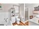 Bathroom features a bathtub, toilet, and enclosed glass shower at 100 Cross Plains Hulett Rd, Carrollton, GA 30116