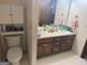 Functional bathroom with double sink vanity and storage, designed for everyday convenience at 222 Farmbrook Pkwy, Stockbridge, GA 30281