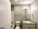 Bathroom features granite countertop and shower and tub combination at 6635 Hidden Brook Trl, South Fulton, GA 30349