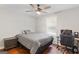 Bedroom featuring neutral walls, ceiling fan, and a desk for an office space at 2079 Leguin Mill Rd, Locust Grove, GA 30248