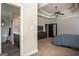Spacious main bedroom with access to an en suite bathroom at 50 Clear Spring Ct, Oxford, GA 30054