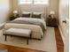Bright bedroom with hardwood floors, a comfortable bed, and minimalist décor at 2502 Miriam Ln, Decatur, GA 30032