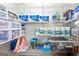 Organized pantry with wire shelving, stocked with paper products and storage containers at 313 Dingler Rd, Moreland, GA 30259