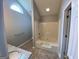 Neutral bathroom with a shower-tub combination at 40 Canterbury Dr, Grantville, GA 30220