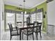 Light filled dining room with a large window, chandelier, and seating for six, perfect for Gathering meals at 198 Crestwood Rd, Tyrone, GA 30290