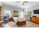 Comfortable bedroom with hardwood floors, dresser, and TV at 5124 N Pratt St, Covington, GA 30014