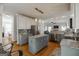 Modern kitchen featuring stainless steel appliances, granite countertops, and hardwood flooring at 2032 Stonewick Ct, Lawrenceville, GA 30043