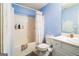 Full bathroom with a shower-tub combination and classic fixtures at 2636 General Lee Ct, Buford, GA 30519
