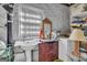 Functional laundry area featuring a pedestal sink and washing machine at 619 E Pelham Ne Rd, Atlanta, GA 30324