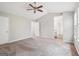 Neutral Primary bedroom with a view into the bathroom at 909 Chapman Cir, Stone Mountain, GA 30088