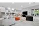 Spacious living room with bar, comfortable seating, and abundant natural light at 504 Telfair Park, Peachtree City, GA 30269