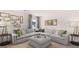 Comfortable living room featuring a large sectional sofa, ottoman, and decorative wall art at 566 Silver Moon Drive # 21, Loganville, GA 30052