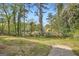 Spacious backyard with lush greenery, mature trees, and a glimpse of surrounding houses at 2069 Sandtown Sw Rd, Atlanta, GA 30311