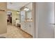 Spacious bathroom featuring double sink vanity and makeup area at 100 Smokerise Trce, Peachtree City, GA 30269
