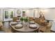 Open-concept dining area with a wooden table, seating for six, and hardwood floors and neutral colors at 2695 Peeler Rd, Doraville, GA 30360