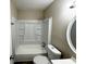 Neutral bathroom with a tub-shower combo and classic fixtures, perfect for a functional and clean space at 4250 Timber Valley Ct, Decatur, GA 30032