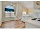 Eat-in kitchen area featuring a ceiling fan and a chandelier at 1010 Pinehurst Dr, Peachtree City, GA 30269