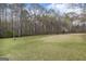 Expansive backyard with lush lawn bordered by mature trees offers privacy and space for outdoor activities at 12435 Hamilton Rd # 536/- Ac, Chattahoochee Hills, GA 30268