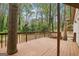 Spacious wood deck with natural trees adding to a serene and inviting atmosphere at 5296 Golfcrest Cir, Stone Mountain, GA 30088