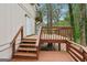 Wooden deck featuring steps that lead to the yard and an entrance into the home at 5296 Golfcrest Cir, Stone Mountain, GA 30088