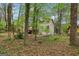 Wooded backyard featuring home with a deck and lush foliage at 5296 Golfcrest Cir, Stone Mountain, GA 30088