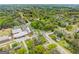 Community aerial shot with tree coverage, showcasing the surrounding neighborhood and nearby schools at 1202 Emory St, Oxford, GA 30054