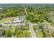Elevated neighborhood view, featuring tree-lined streets and the nearby school at 1202 Emory St, Oxford, GA 30054