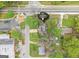 Aerial view of the property showing the house, yard, and surrounding area at 1202 Emory St, Oxford, GA 30054