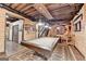 Recreation room features a pool table, stairs, an exposed wood ceiling, and knotty pine planking at 3230 Riverhill Ct, Cumming, GA 30041