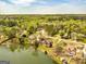 An aerial shot of lakeside homes and lush landscapes showing community at 170 Austin Oaks Dr, Ellenwood, GA 30294