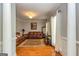 Cozy living room with hardwood floors, neutral walls, and comfortable leather seating at 170 Austin Oaks Dr, Ellenwood, GA 30294
