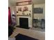 Cozy theater room features a fireplace, themed decor and snack area at 110 Broadwater Dr, Fayetteville, GA 30214