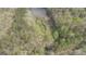 Aerial view of home in lush forest, with stream, offering privacy and natural beauty at 655 Sunset Dr, Locust Grove, GA 30248