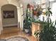 Spacious foyer with hardwood floors and elegant decor at 6279 Giles Rd, Lithonia, GA 30058