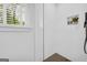 A modern shower showcasing white subway tiles and a recessed niche, offering a spa-like experience at 2694 Benjamin E Mays Sw Dr, Atlanta, GA 30311