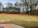 Beautiful lot with a sprawling green lawn and treelined border for privacy at 4601 Parkwood Rd, Social Circle, GA 30025