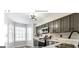 Charming kitchen features gray cabinets, stainless steel appliances, and ample counter space at 9453 Cypress Ln, Jonesboro, GA 30238