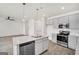 Kitchen island with stainless steel sink, granite countertop and pendant lighting at 5364 Tolar Road # 74, South Fulton, GA 30213