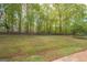 Large, expansive backyard with a partial view of the surrounding woods at 361 Cecil Hunter Rd, Moreland, GA 30259