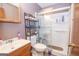 Clean bathroom featuring a sink, toilet, and shower, designed for daily hygiene and convenience at 361 Cecil Hunter Rd, Moreland, GA 30259