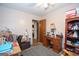 Bedroom with desk, offering a functional space for study, work, and personal activities at 361 Cecil Hunter Rd, Moreland, GA 30259