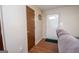 The foyer features a dark wood door and light-colored walls at 361 Cecil Hunter Rd, Moreland, GA 30259