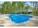 Inviting in-ground pool with a spacious concrete surround and mature trees for privacy at 229 Primstone Way, Mcdonough, GA 30253