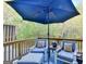 Inviting outdoor patio with comfortable seating and a large umbrella at 7920 Willoughby Ct, Alpharetta, GA 30005